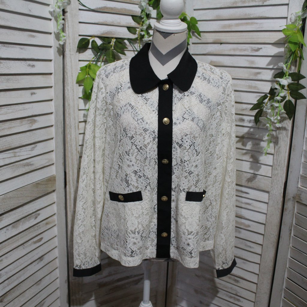 J. Crew Lace Button-Up Blouse (910)